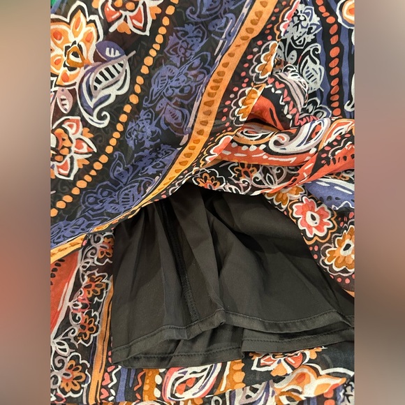 Venus NWT SZ 10 Boho Multicolor Paisley Maxi Dress with belt - Picture 8 of 8